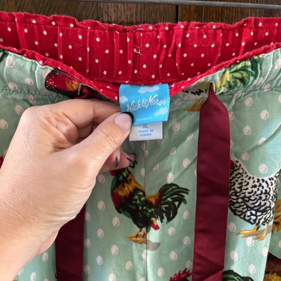 Nick & Nora Chicken Sleepwear Pants Size XL - Picture 2 of 2